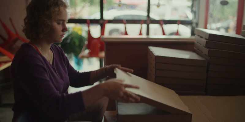 Now, she's a master pizza box folder