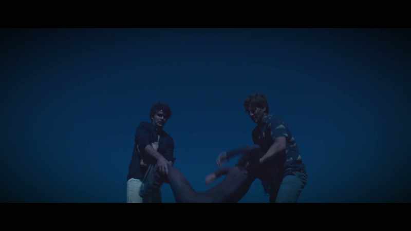 Now! -[thudding]