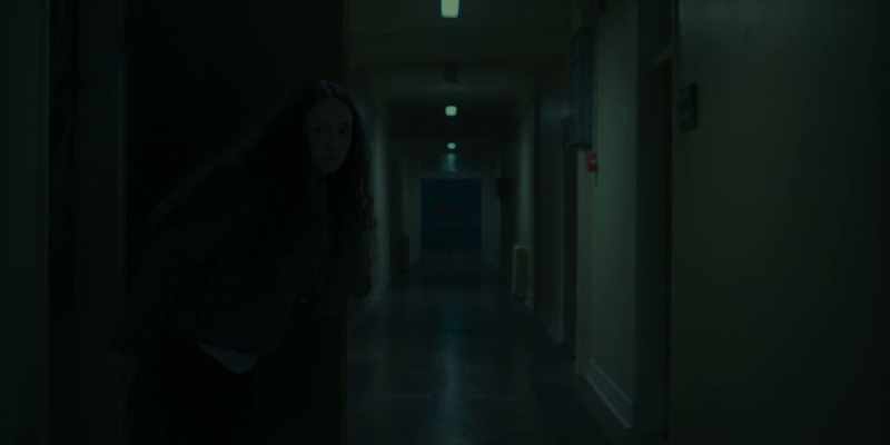 Now she won't get back in bed. Roaming the halls