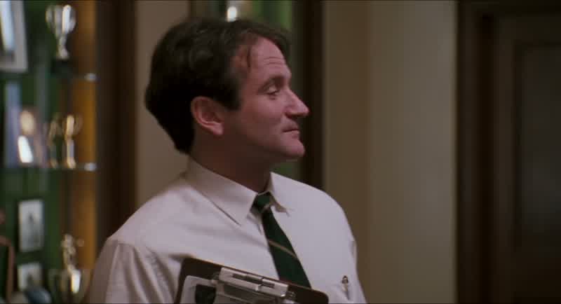 O Captain my CaptainWho knows where that comes fromAnybodyNot a clueIt's from a poem by Walt Whitman about Mr Abraham LincolnNow in this class you can either call me Mr Keatingor if you're slightly