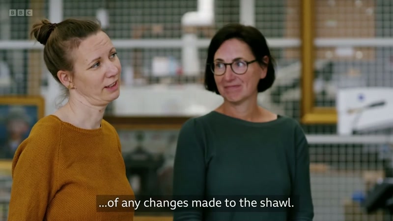 Of any changes made to the shawl