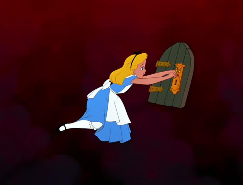 Oh Still locked you knowBut the Queen I simply must get outBut you are outside WhatSee for yourselfWhy Why that's meI'm asleep Don't let her get awayOff with her head Alice wake up Please wake up