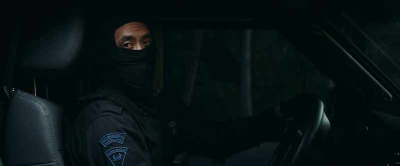 [officer speaking Indonesian] [alarm buzzing]
