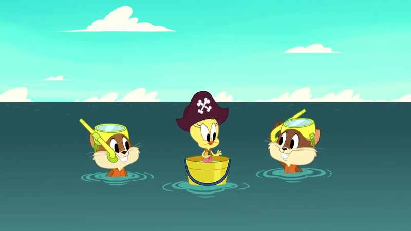 Oh, are you getting water for your sand castle, too, Mac and Tosh?