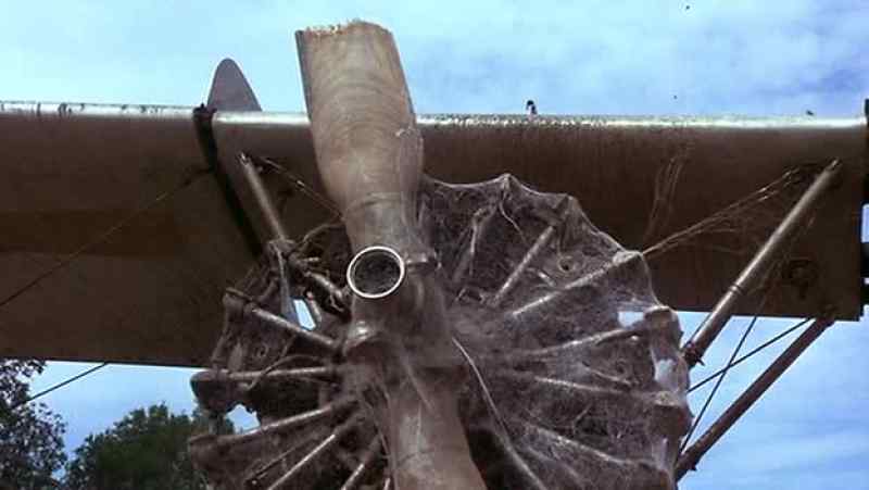 Oh, you can't fly this, Jake. It's a wreck. Look at that propeller - it's half gone