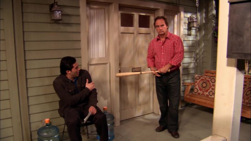 OH, GOD. HE'S GOT A BAT