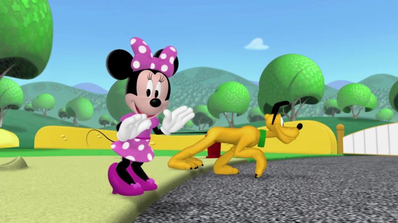 Oh, Mickey, Pluto's telling us where to look