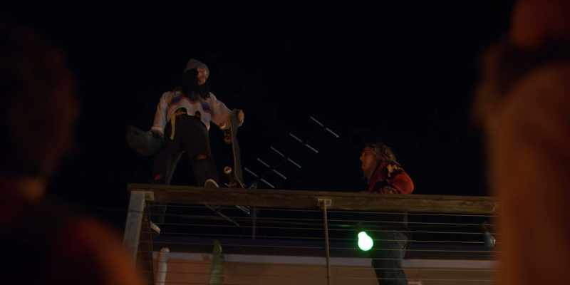 Oh, off the balcony