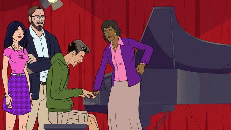 �Oh, ow! ‐(piano keys clunk)