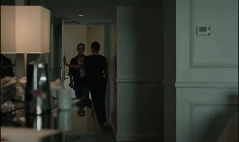 Oh, she's up in my room taking a pregnancy test
