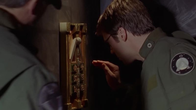 OK, he opened the door by pressing a combination of