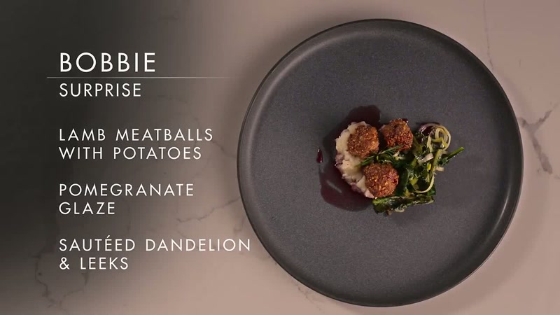 Okay, this dish is a nut-crusted lamb meatball