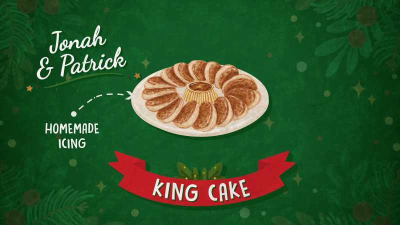 Okay. So this is nontraditional king cake