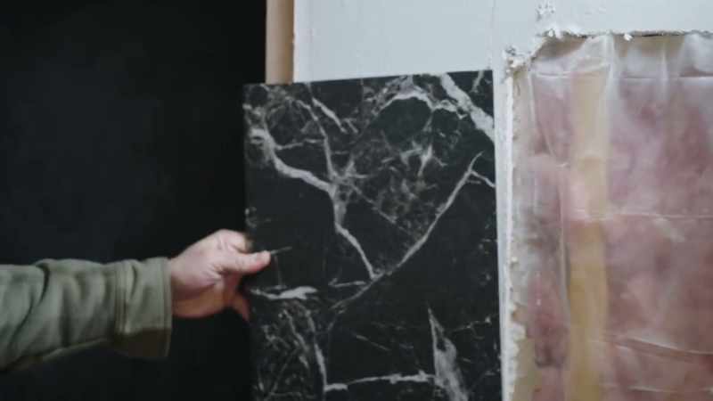 Okay, so that tile is going to be on the floor in the bathroom