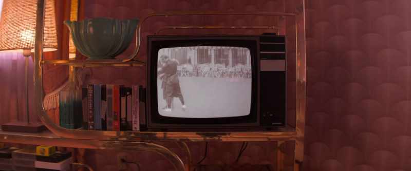[Old-fashioned dancing music playing]