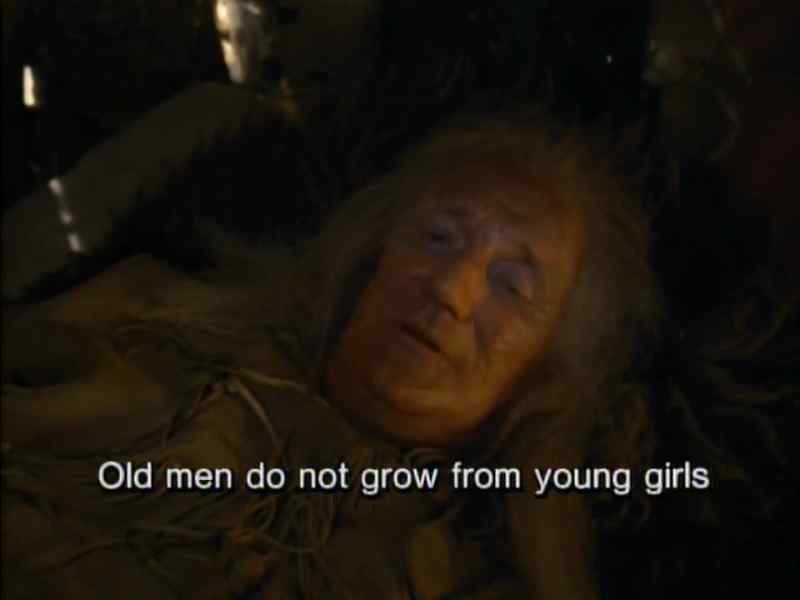 Old men do not grow from young girls