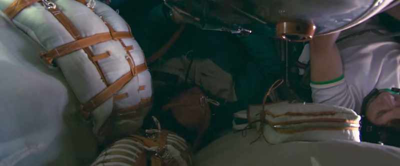 On a Soyuz, you get in, it's smaller, everything is more compact