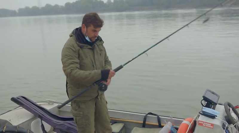 On board his custom-built AquaBoat F500