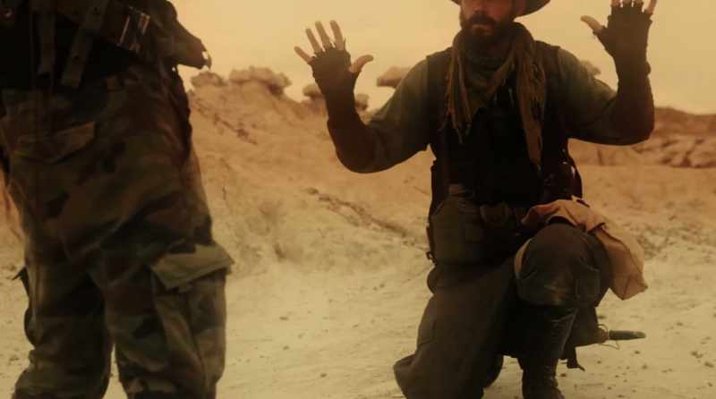 On your knees nice and slow, soldier