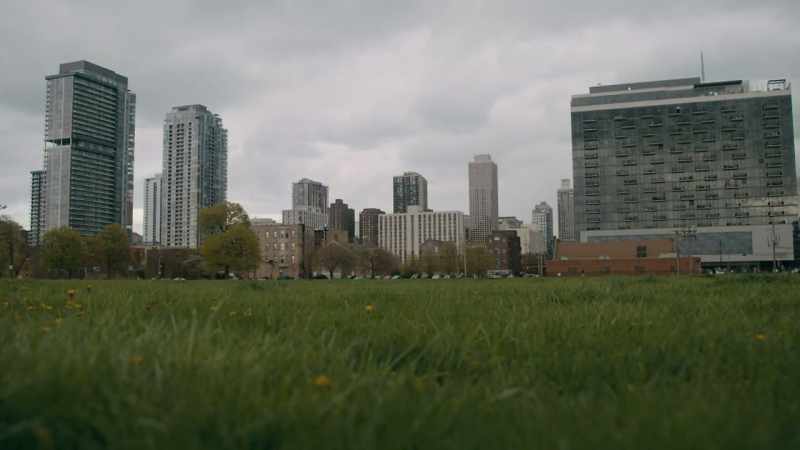 On this sprawling lot stood a high-rise complex
