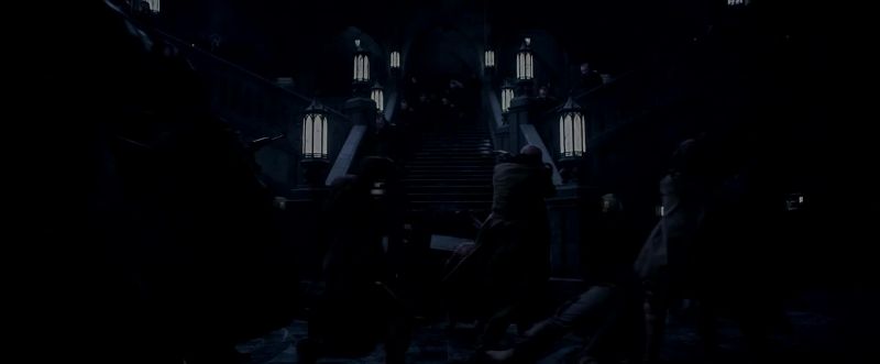 On the staircase! - Behind you!