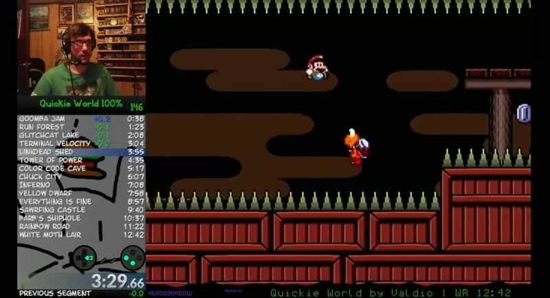 On the stream, I speedrun