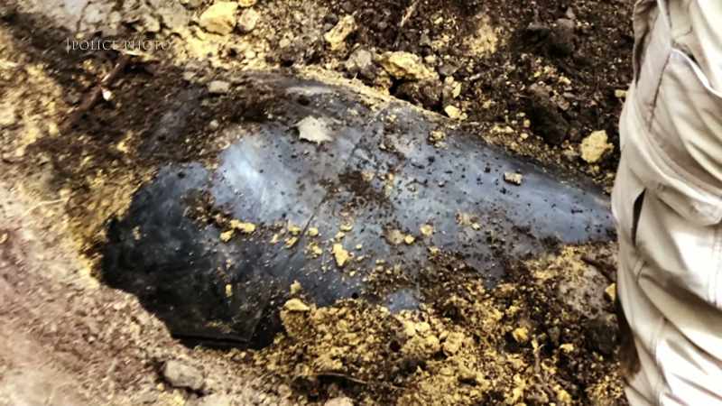 Once they dug down deep enough, they found a barrel