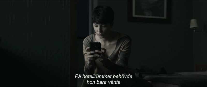 Once in the hotel room, she just had to wait