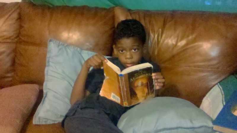 Once Sam started elementary school, he was a very serious student
