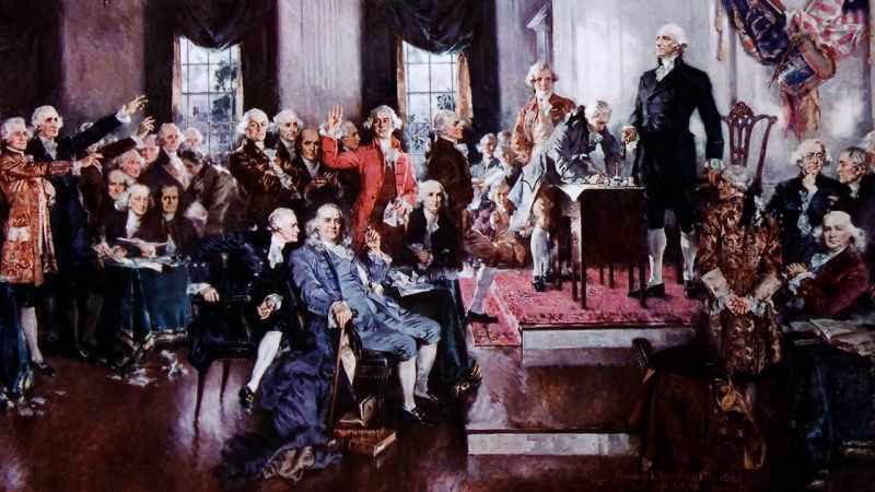 One by one, the delegates signed the new Constitution