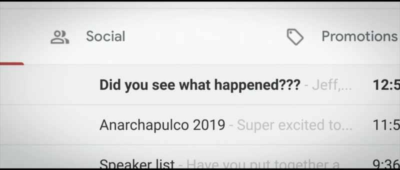 One message came up
