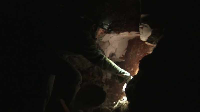 One mistake and he could trigger a cave-in