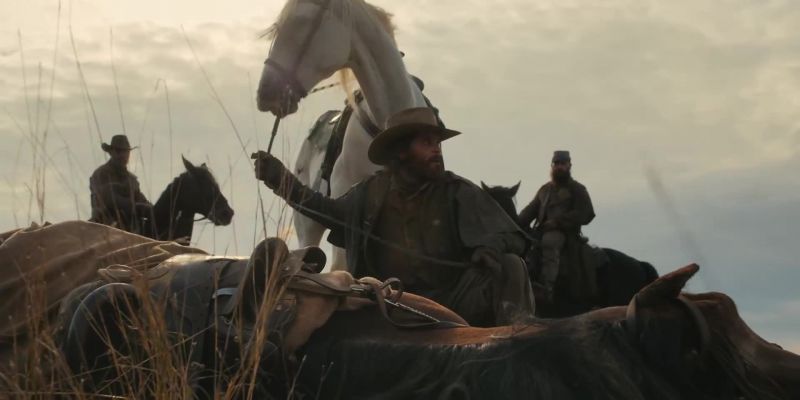 One on horseback, one on foot now