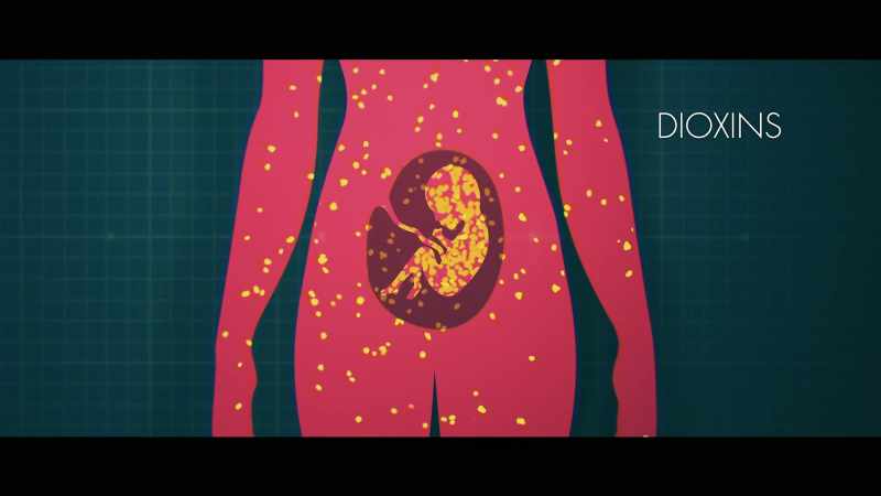 One is that dioxin crosses the placenta