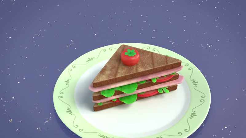 One triple-decker sandwich for Melvin