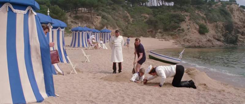 Only you could wear a briefcase with a bathing suit
