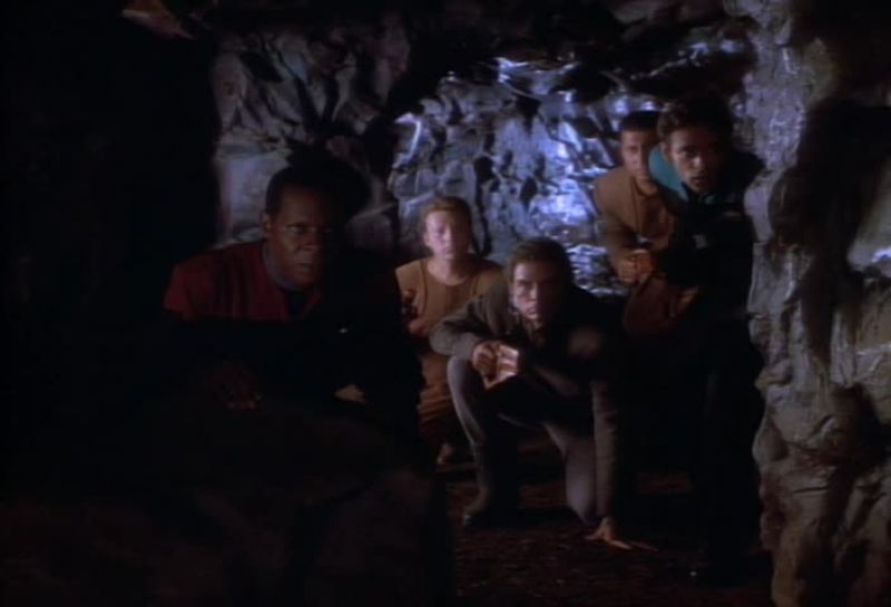 Only five, but they've got more firearms than a galaxy class starship