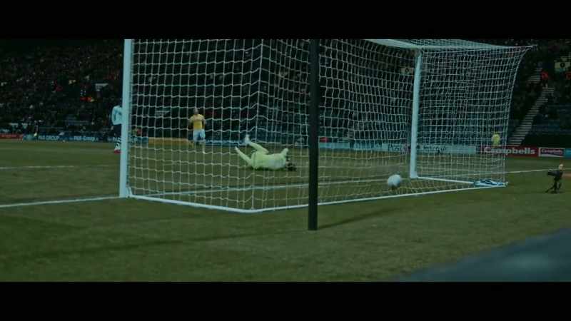 Onto his left foot. Oh, it's an absolute bullet