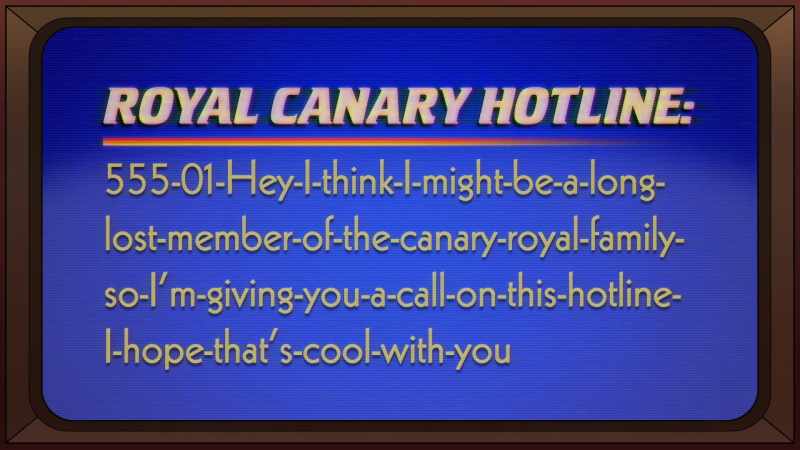 Ooh! I got to call in