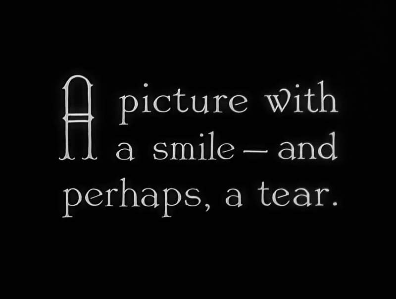 Opening Title A picture with a smile and perhaps a tear