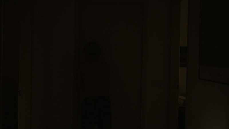 (opens door)