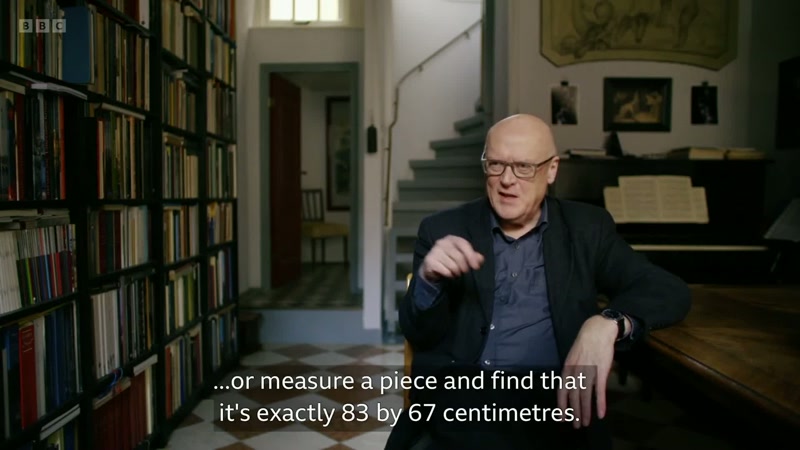 Or measure a piece and find that it's exactly 83 by 67 centimeters