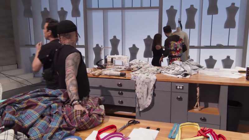 Our plan is to take fabrics and ribbons and recreate a plaid