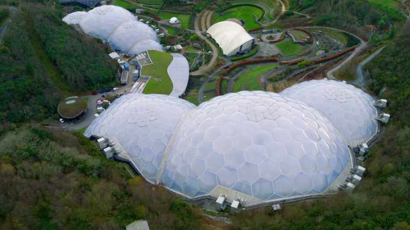 Over a million people visit the Eden Project each year
