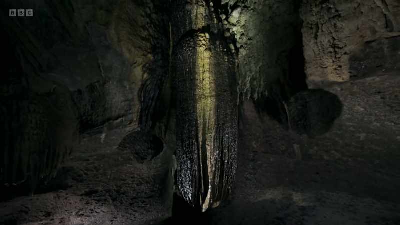 Over centuries, it can create all kinds of pillars and curtains