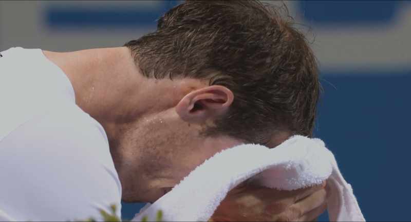 Over eight hours he has been on court