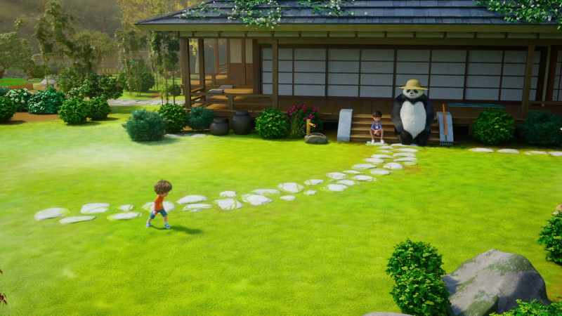 Over here! [chuckles] Good girl! -[Yuko barks]