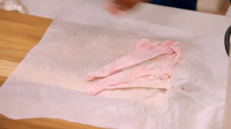 Over here, Tobi has got chicken skins