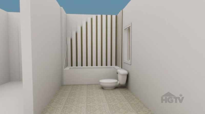 Over in the bathroom, let's be bold