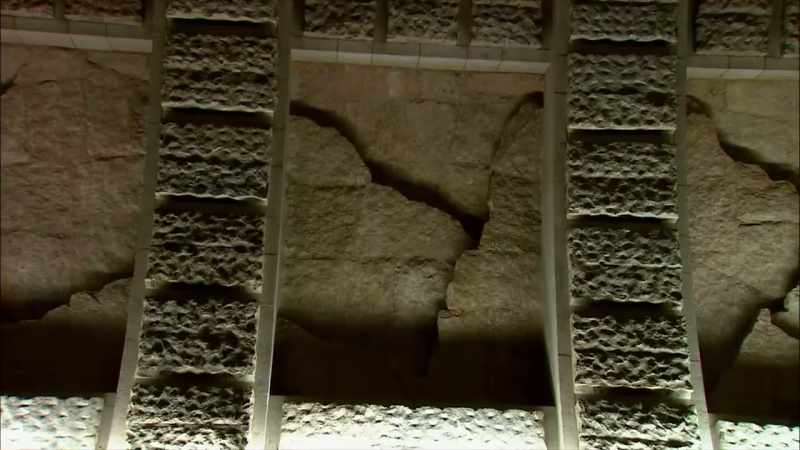 Over time, the weight of a building